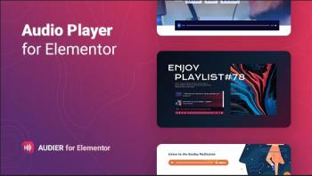 Audier Audio Player with Controls Builder for Elementor